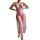 Pink factory-themed thong bikini set featuring a sexy split dress with matching lingerie, perfect for an -style look.
