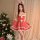 Sexy christmas outfit featuring a red bunny girl lingerie set with leopard print babydoll and pencil skirt, perfect for festi...