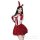 Sexy bunny costume with red ribbon corset and fluffy skirt for holiday special occasions