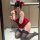 Sexy red bunny girl costume bodysuit for women, perfect for new year role play. includes thigh-high stockings and a bow headb...
