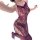Sexy plus size lingerie dress featuring lace, sheer fabric, high slit, and chains, perfect for nightwear or elegant evening w...