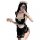 Sexy maid costume for women featuring a black apron with white trim, perfect for role play and adult entertainment. includes ...