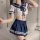 Plus size sexy student uniform set - schoolgirl style pleated skirt & sailor top jk outfit for women