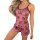 Sexy sleepwear set featuring a pink tankini with black crown prints, perfect for womens bedroom outfits.
