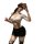 Woman in white sheer top and black mini skirt taking selfie, showcasing pure & playful lingerie set - seductive sheer secreta...