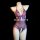 Sheer purple lace chemise with floral detailing and bow accent, part of the pure & playful lingerie set for women.