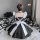 Pure & playful male maid costume set - sexy cosplay sleepwear outfit for adults, featuring a black dress with white accents a...