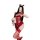 Woman in red bunny lingerie set holding plush toy, featuring open-crotch design for cosplay or sleepwear.