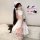 Pure & sweet nurse costume set - viral cosplay outfit with lace, high-slit, and summer-ready white mesh design