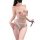 Pure Temptation Cat Costume Lingerie Set - Sheer Sexy Open-Crotch Sleepwear with Cut-Out Chest Detail - Product Image