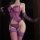 Purple lace lingerie set with corset, steel boning, and adjustable straps — sexy, elegant, and form-fitting.