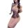 Purple lace sensual lingerie dress featuring sheer mesh design, elegant uniform style, perfect for sexy sleepwear sets.