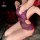 Purple sensual lingerie set with open-crotch design, featuring lace detailing and easy-wear uniform style for sexy nightwear.