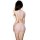 Qiaozhi womens sexy deep v sheer lace bodysuit with bow-tie waistband & bodycon skirt set - pink butterfly print back view