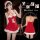 Sexy yhs emi parte christmas cosplay velvet sleep dress - sexy role play lingerie for holiday & new year eve