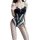 Qingran sexy lace bodysuit with ties & snap crotch - seductive sweet uniform style babydoll set featuring lace details and fi...