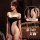 Woman wearing black qingran sexy womens seductive bodysuit set - open-crotch pure temptation uniform lingerie with deep u nec...