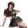 Qingshe jk lingerie set featuring a sensual minimalist design with a pleated skirt, black lace mask, and sheer stockings for ...
