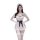 Elegant sensual lingerie set featuring a lace dress with a black ribbon belt, perfect for luxury bedroom wear.