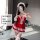 Rabbit girl costume for women - sexy bunny outfit, featuring a red maid dress with lace details, perfect for halloween cospla...