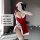 Sexy bunny outfit for women, christmas santa claus costume with maid elements, perfect for halloween and holiday parties