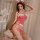 Red desire velvet bunny girl outfit featuring a sweet mini dress and matching bra, perfect for festive celebrations with char...