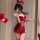 Red rabbit girl costume set featuring sexy christmas lingerie and pure temptation sleepwear outfit for women.