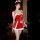 Sexy red new year lingerie set featuring a strapless dress with bunny ears, perfect for holiday role play and festive fun.
