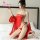 Aururu romantic new year sexy transparent bridal lingerie set – seductive costume sleepwear ensemble featuring elegant red ...
