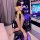 Woman wearing seductive backless lace sleepwear with adjustable halter neck, showcasing shapewear nightgown design in gaming ...