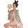 Seductive hanfu lingerie set featuring sheer fabric, delicate floral embroidery, and elegant rabbit hair accessories, perfect...