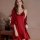 Seductive lace deep v-neck backless sleep dress for women, elegant and sexy lingerie sleepwear, easy-on bedroom outfit.