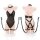 New seductive lace mesh bodysuit with sheer pantyhose - sexy bondage-inspired latex-look intimate wear