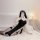 Seductive nun costume set - high-cut lingerie outfit for role play, couples intimacy & sensual dress-up