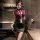 Seductive ol -inspired outfit featuring a form-fitting maroon top and black pencil skirt, perfect for office chic with a tou...