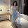 Sensual hanfu lingerie set - vintage chinese silk sleepwear with embroidery, provocative qipao-inspired nightwear