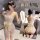 Sensual kimono-style lace bodysuit - sheer embroidered strapless outfit for date night, featuring elegant design and sheer fa...