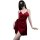Sensual red satin nightgown with tie-front design and elegant cutouts, perfect for sleepwear comfort.