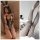 Sexy bunny girl bodysuit with cut-outs and sheer mesh, featuring lace trim and fishnet stockings for a seductive lingerie loo...