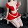 Sexy bunny girl christmas outfit - red velvet santa suit with white trim and bow garter, perfect for holiday parties and new ...