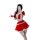 Sexy bunny girl christmas outfit - red enthusiast lingerie set with white trim for holiday party & new years eve