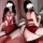 Sexy bunny girl costume set - hot christmas & new year catwoman bodysuit for women, naughty lingerie outfit featuring red lin...