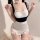 Sexy chef uniform costume set for women featuring a backless apron, maid bodysuit, and erotic lingerie outfit with ruffled de...