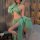 Sexy chinese hanfu lingerie set - sheer chiffon wrap top & skirt, pure-yet-sensual oriental style outfit