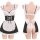 Sexy cosplay maid sleepwear set featuring cute schoolgirl design with lace-up bodice and frilly apron, perfect for role play ...