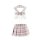 Sexy grid jk student lingerie set - summer lace-up hollow-out school uniform outfit for women, featuring plaid design and sai...