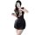 Sexy lace cheongsam lingerie set featuring vintage openwork design, split back detail, perfect for women seeking allure and e...