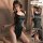 Sexy lace cheongsam sleepwear set – vintage-inspired slit robe pajamas for women, seductive & elegant nightwear
