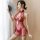Sexy lace split costume set featuring vintage-inspired mesh cheongsam with intricate embroidery, perfect for romantic role pl...
