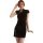 Elegant black cheongsam dress with lace trim and split hem design, perfect for evening wear.